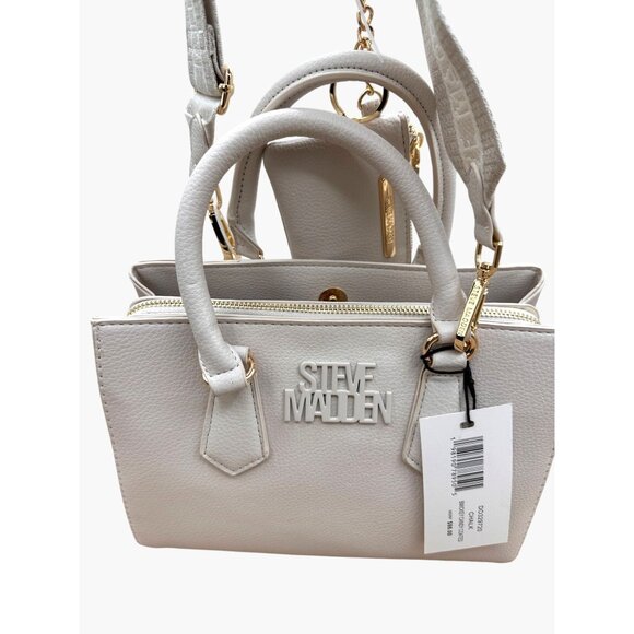 Steve Madden Pebbled 10" x 7.5" Faux Leather Satchel withMatching Wallet - Picture 4 of 11